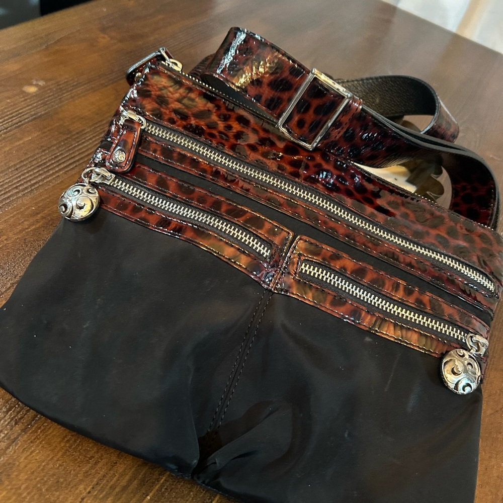 Brighton Black and Brown Crossbody Bag